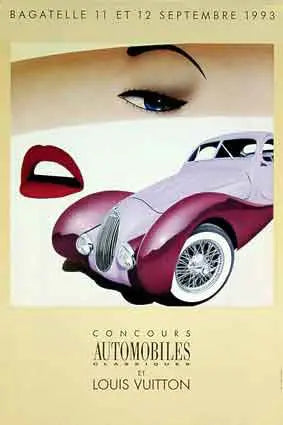 Authentic Razzia Louis Vuitton Bagatelle 1993 signed serigraph art poster featuring detailed design and vibrant colors.