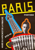 Original 1982 Razzia Paris posters featuring serigraph art from Musee de l’Affiche, showcasing vintage Parisian poster design