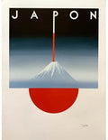 Hand-signed original Mount Fuji art poster by Razzia, featuring traditional Japanese landscape artwork.