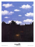 Rene Magritte L'Empire des Lumieres 1998 authorized offset lithograph poster featuring surreal sky and cityscape scene.