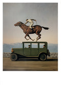 Offset lithograph art print of René Magritte's "La Colère des Dieux" 2012, showcasing surrealist imagery in vibrant colors.