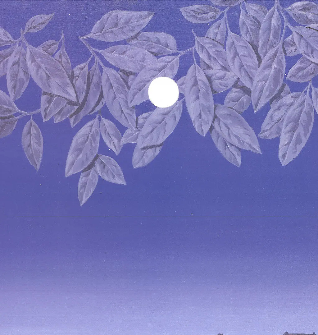 Rene Magritte La Page Blanche 1998 authorized offset lithograph poster showing surreal white page and abstract design.
