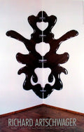 Richard Artschwager large abstract offset lithograph from 1991, featuring bold shapes and textured patterns on paper.