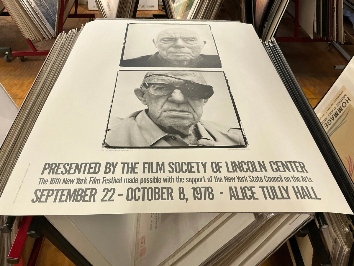 Richard Avedon 16th New York Film Festival 1978 exhibition poster featuring Avedon's black and white photography.