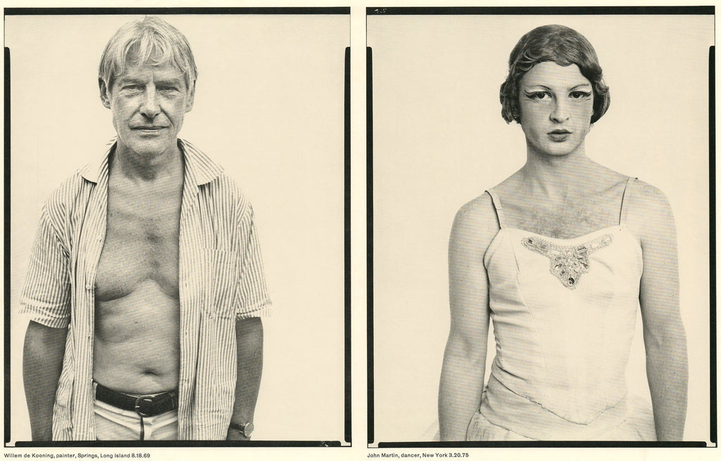 Richard Avedon Marlborough 1975 original exhibition offset lithograph poster, showcasing black-and-white photographic art.