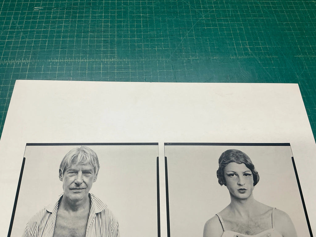 Richard Avedon Marlborough 1975 original exhibition offset lithograph poster featuring a black-and-white portrait by the renowned photographer.