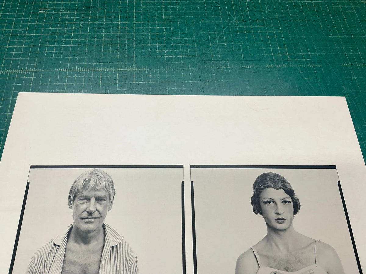 Richard Avedon Marlborough 1975 original exhibition offset lithograph poster featuring a black-and-white portrait by the renowned photographer.