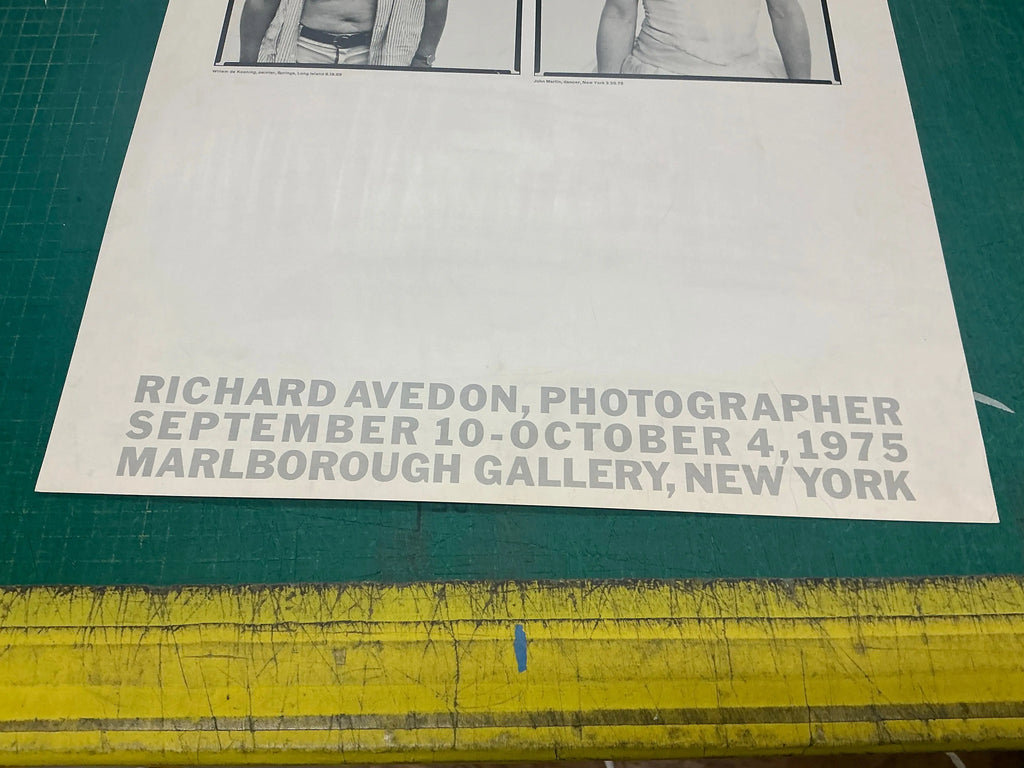 Richard Avedon Marlborough 1975 original exhibition offset lithograph poster featuring his black and white portrait photography.