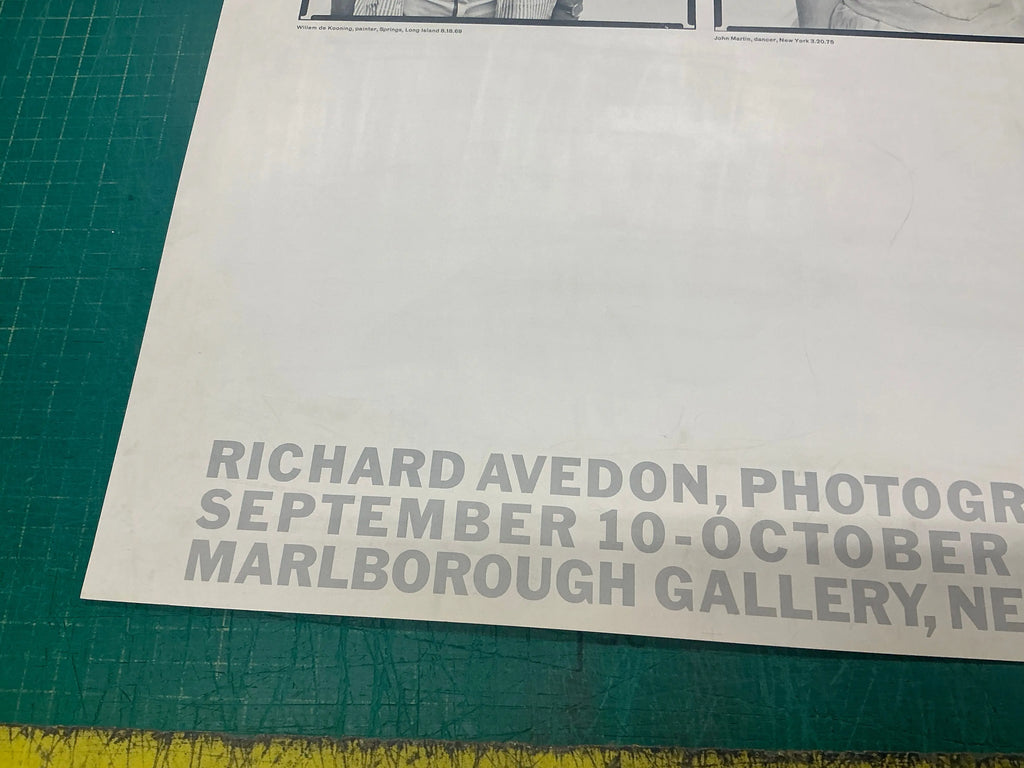 Richard Avedon Marlborough 1975 original exhibition offset lithograph poster, featuring photographic artwork by Richard Avedon.
