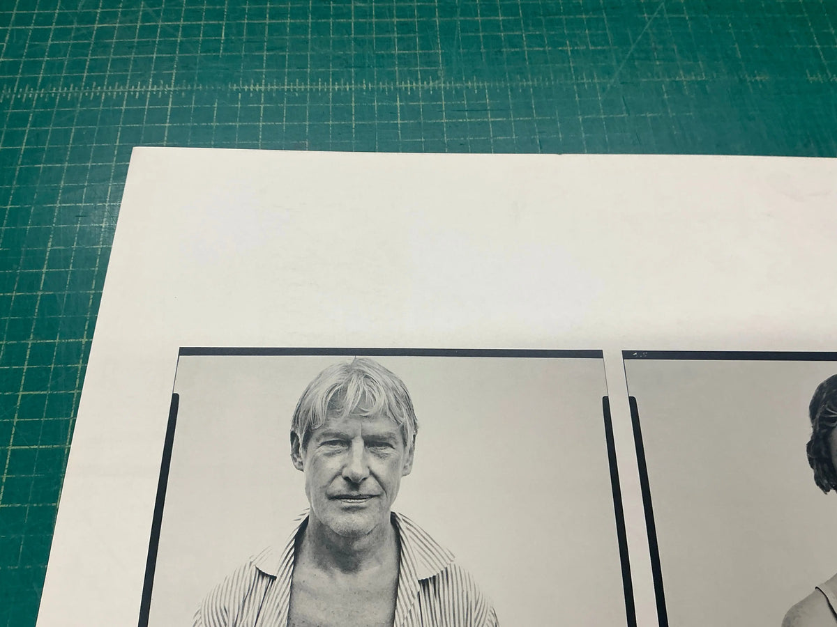 Richard Avedon Marlborough 1975 original exhibition offset lithograph poster showcasing photographic art in a striking black-and-white print.