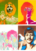 Set of four original 1967 Richard Avedon Beatles pop art posters, featuring images of The Beatles for Stern Magazine.