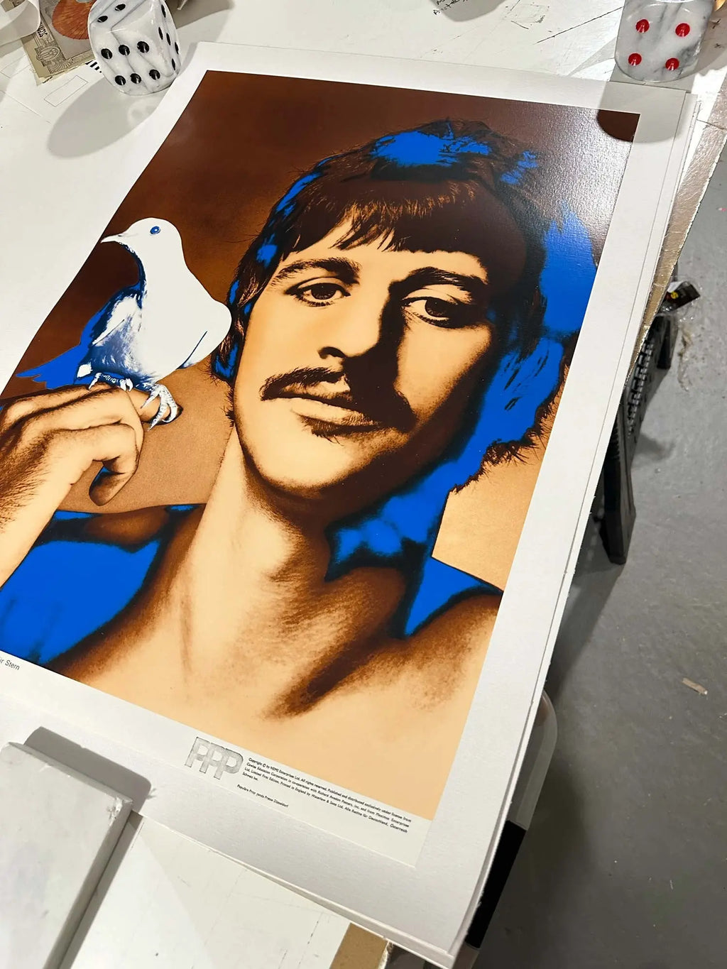 Set of four Richard Avedon Beatles pop art posters from 1967, featuring images of The Beatles.