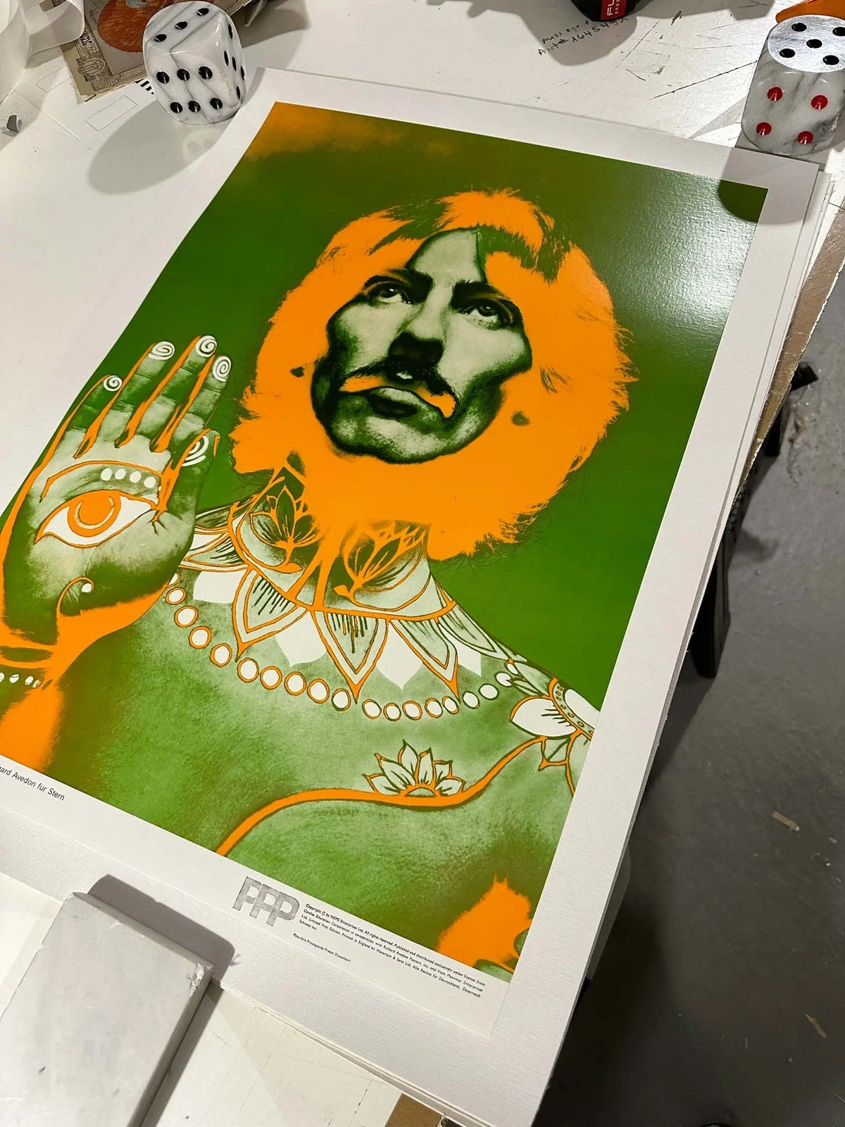 Set of four Richard Avedon Beatles pop art posters from 1967, featuring images of The Beatles for Stern Magazine.