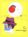Signed Richard Lindner limited edition 1969 university art museum serigraph featuring bold abstract figures and vibrant colors.