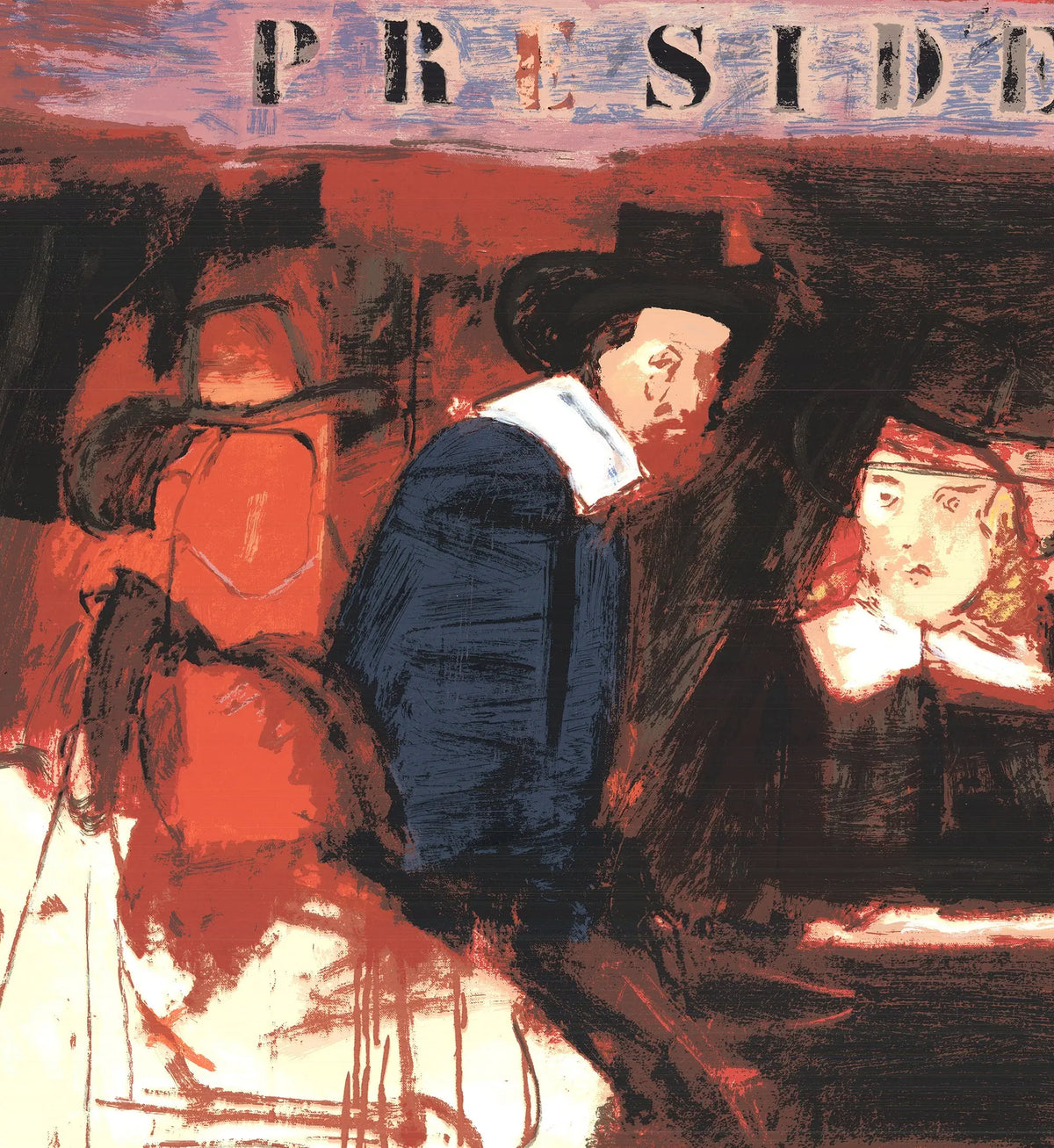 Signed Larry Rivers Dutch Masters 1991 mixed media art print featuring vibrant abstract and figurative elements.