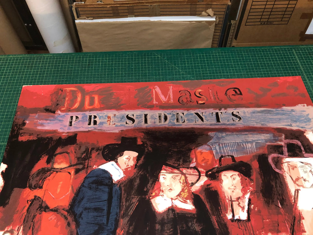 Larry Rivers signed Dutch Masters 1991 mixed media art print, featuring vibrant colors and detailed brushwork.