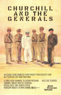 Vintage lithograph poster by Robert Andrew Parker featuring Churchill and generals, 1981, depicting historical military leaders.