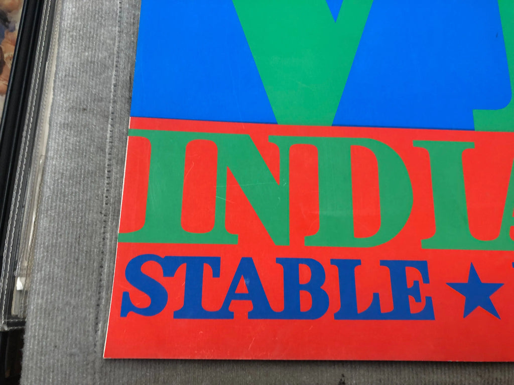 Vintage Robert Indiana LOVE-Stable 1971 serigraph art poster featuring bold, colorful typography and original artwork.
