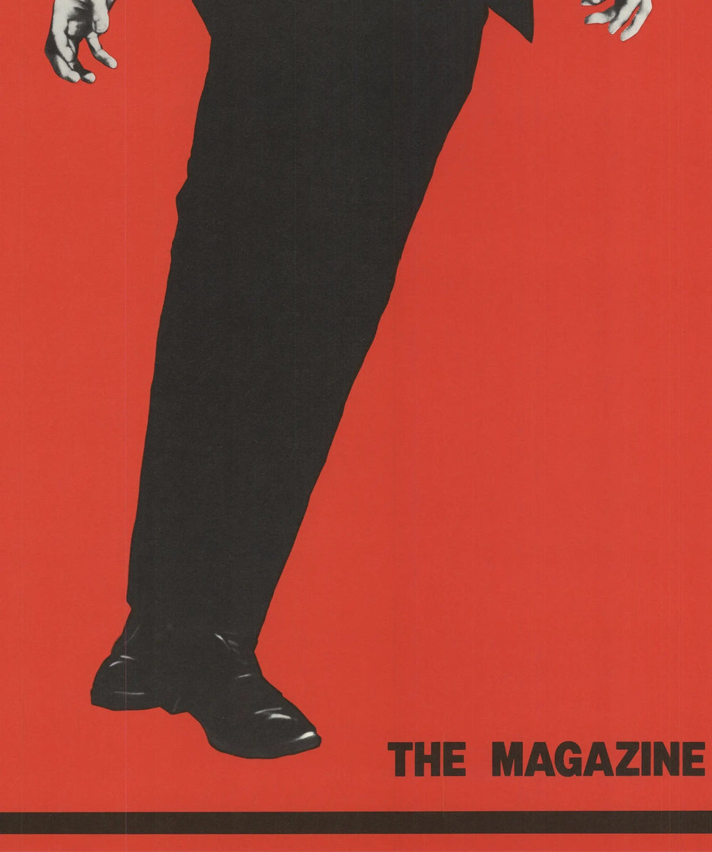 Offset lithograph poster by Robert Longo featuring Jack Goldstein from the ZG Magazine, 1981, showcasing bold artistic imagery.