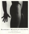 Robert Mapplethorpe Sin Titulo offset lithograph exhibition poster showing abstract artwork in black and white.