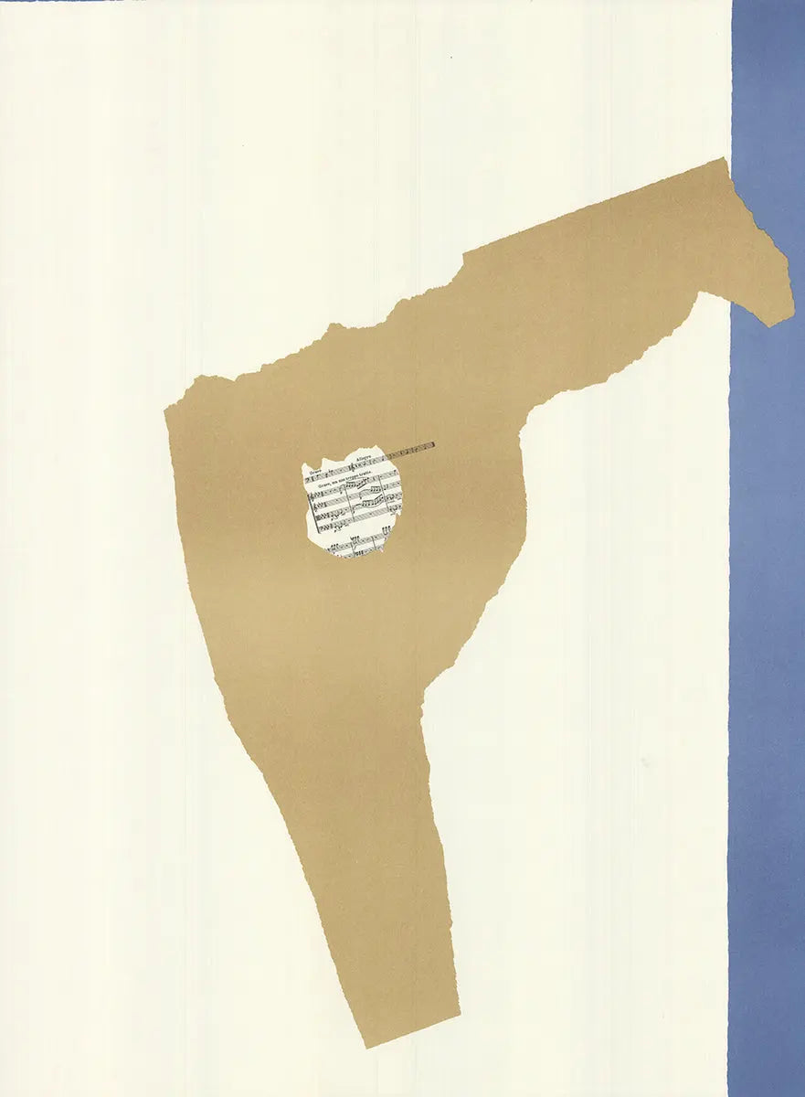 Original Robert Motherwell lithograph poster of the Juilliard School dedication at Lincoln Center, 1969, showcasing modern art design.