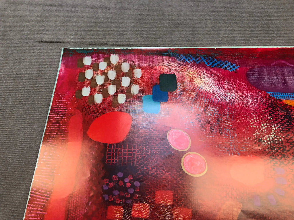 Colorful abstract lithograph poster by Robert Natkin, featuring vibrant shapes and bold artwork from his untitled series.