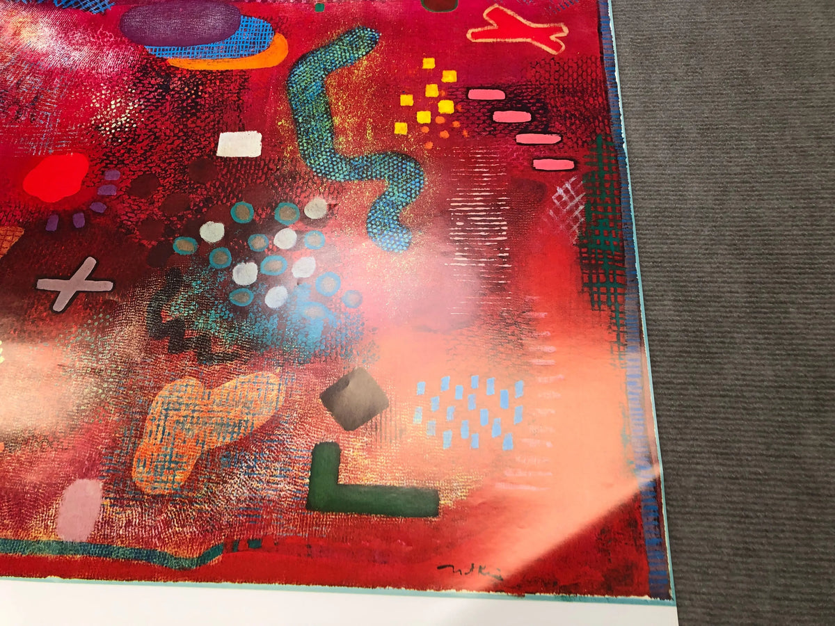 Colorful Robert Natkin Untitled abstract lithograph exhibition poster with vibrant shapes and bold brushstrokes on paper