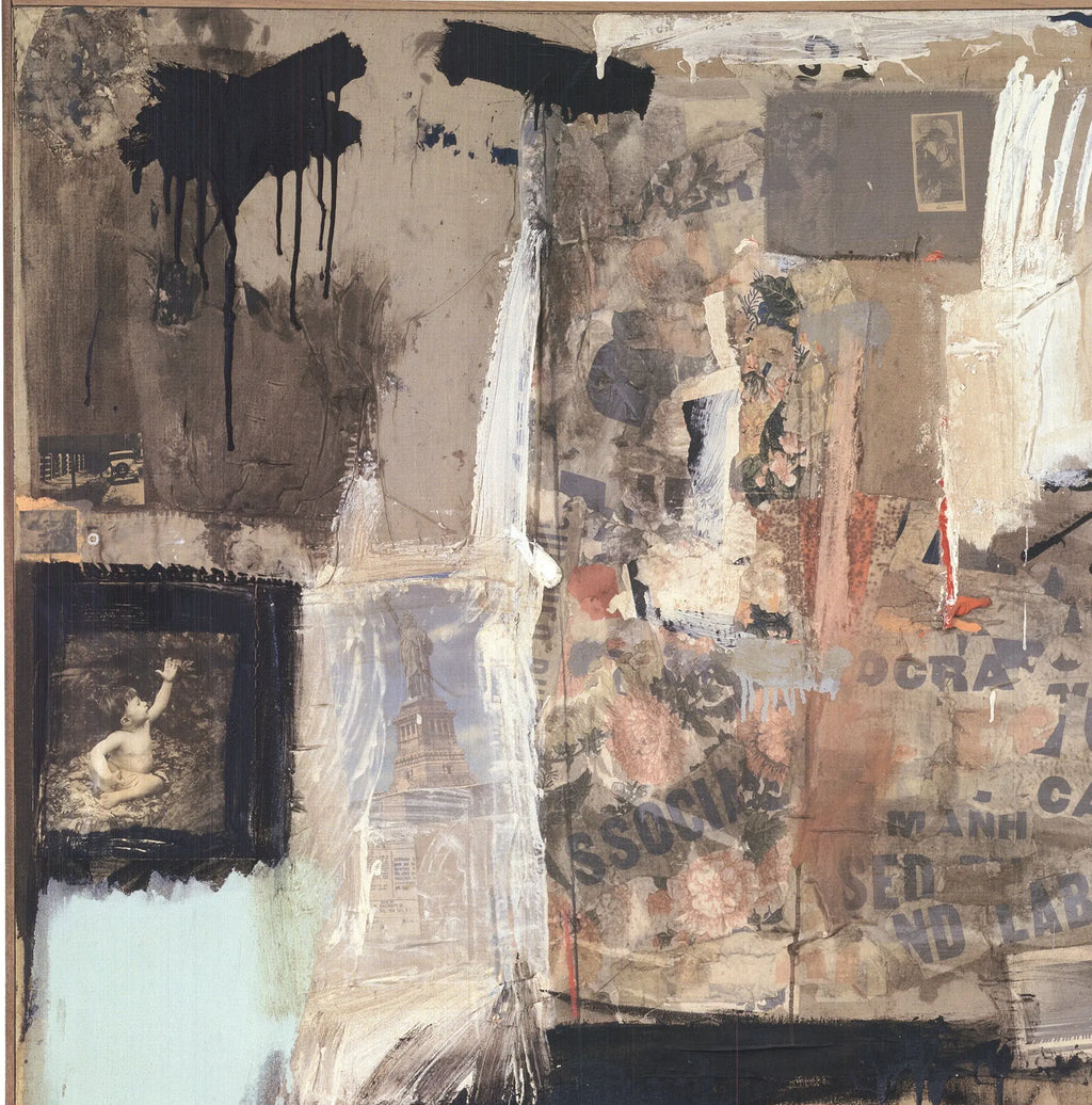 Robert Rauschenberg Canyon 2005 Metropolitan Museum exhibition offset lithograph poster featuring abstract artwork and bold colors.