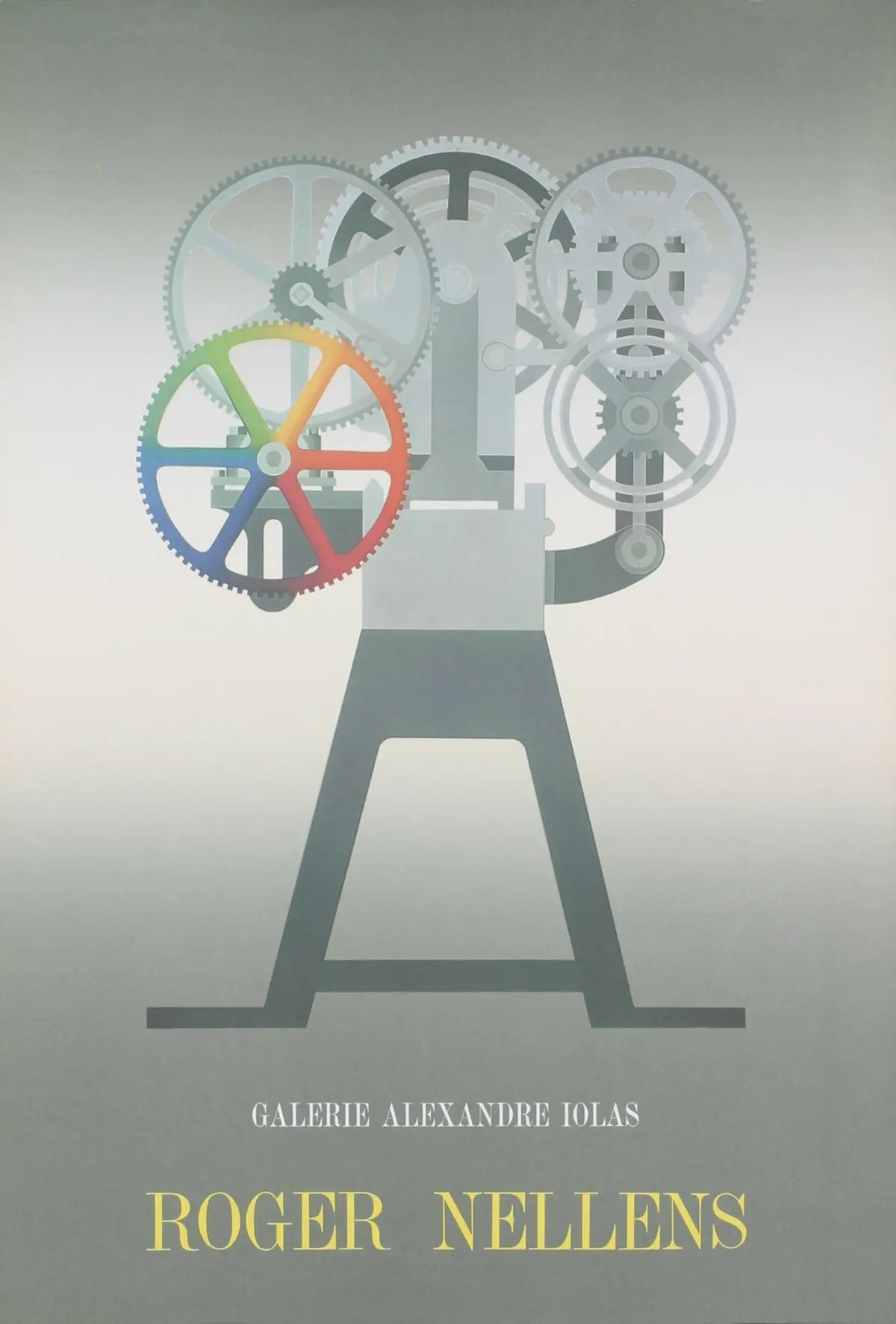 Vintage 1974 Roger Nellens Galerie Alexandre Iolas lithograph poster