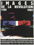 Vintage exhibition poster featuring Roman Cieslewicz's artwork celebrating the French Revolution 1789-1989, with bold graphic design elements.