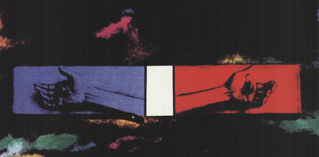 Vintage exhibition poster featuring Roman Cieslewicz's artwork celebrating the 1789-1989 Revolution, showcasing graphic design and historical themes.