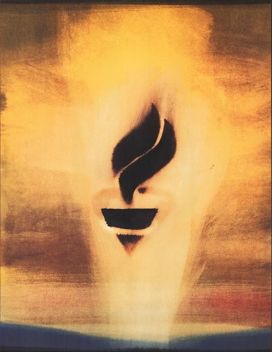 Ross Bleckner Unity '94 original 1994 offset lithograph art poster featuring abstract design and vibrant colors.