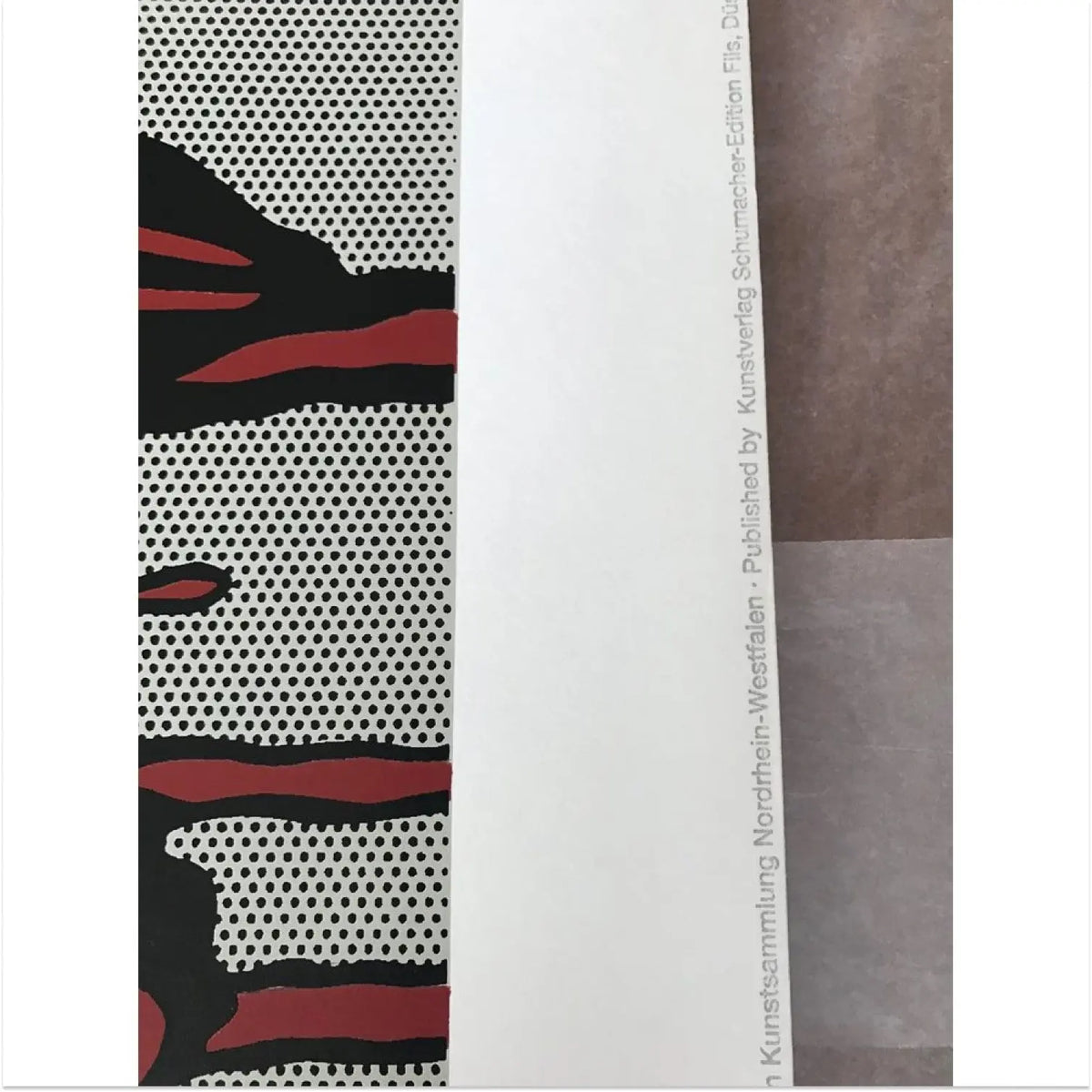 Limited edition Roy Lichtenstein silkscreen print of Big Painting No. 6, showcasing bold comic-style artwork and vibrant colors.