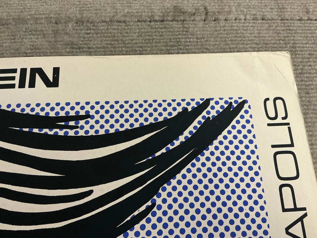 Original Roy Lichtenstein Brushstrokes Pasadena Art Museum 1967 exhibition poster featuring bold comic-inspired artwork and vibrant colors.