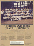 Rubin Pfeffer Brooklyn Dodgers 1955 World Champions art print poster featuring vintage team design and historic baseball memorabilia