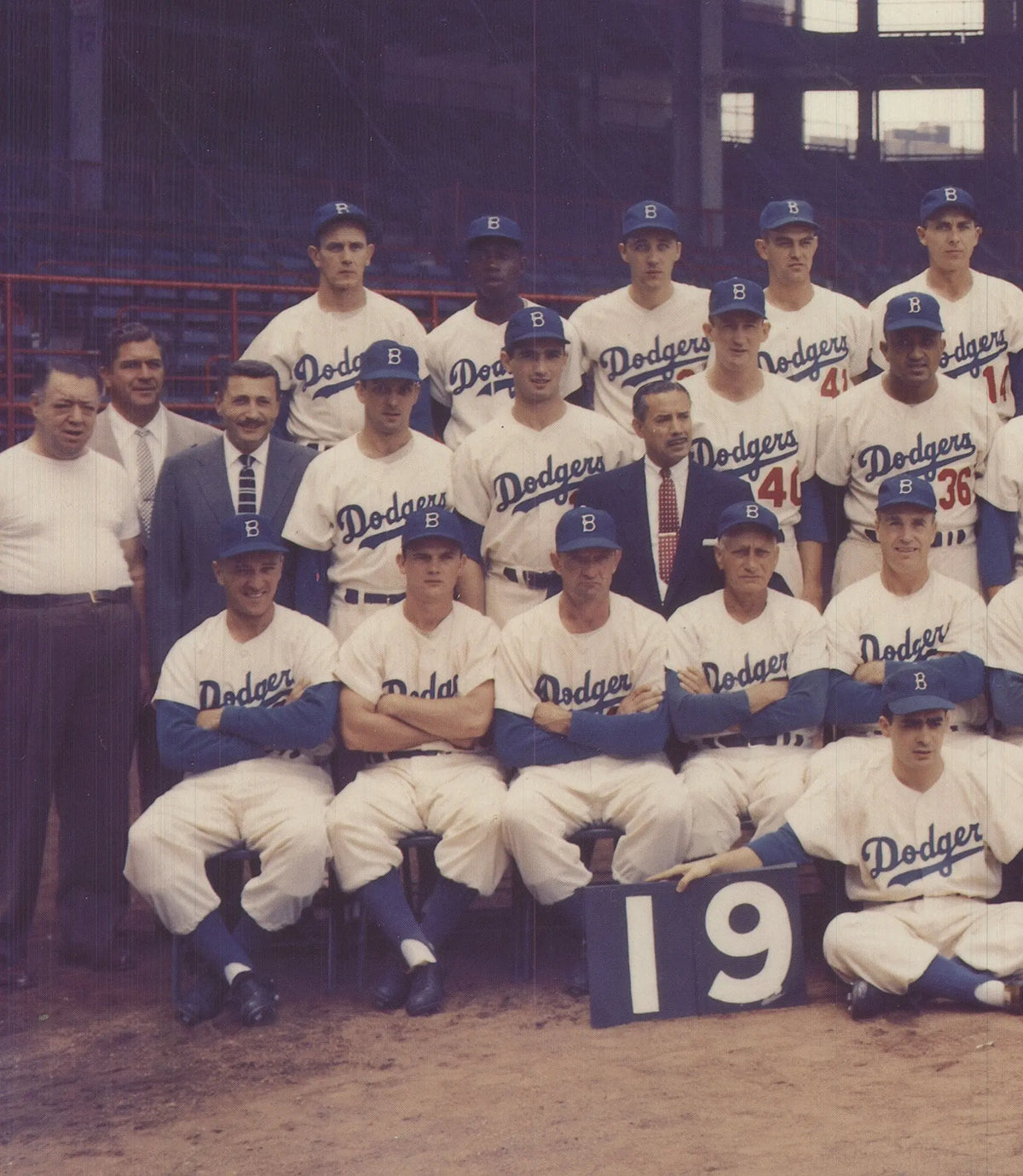 Rubin Pfeffer Brooklyn Dodgers 1955 World Champions art print poster featuring vintage baseball team imagery.