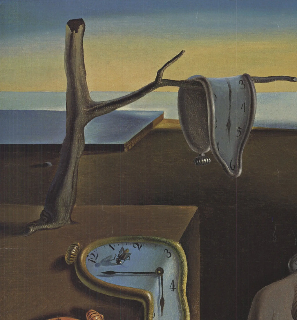 Salvador Dali The Persistence of Memory 2004 MoMA exhibition poster featuring surreal melting clocks artwork.