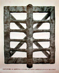 Salvatore Scarpitta exhibition poster from 1980 featuring original offset lithograph artwork displayed at Castelli's gallery.