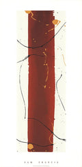Sam Francis Untitled 1984 abstract expressionist serigraph print poster showcasing bold, colorful brushstrokes and dynamic composition.