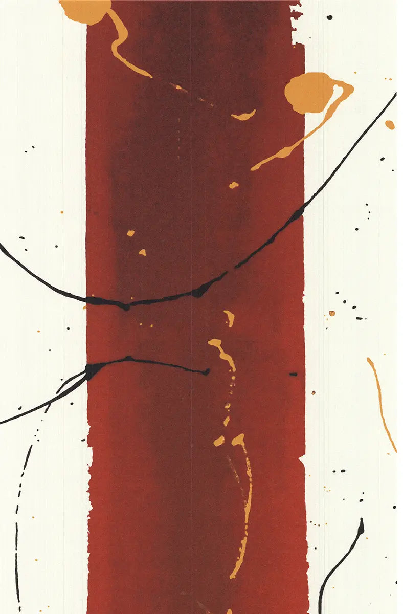 Abstract expressionist serigraph print poster by Sam Francis titled Untitled 1984, featuring vibrant colors and dynamic brushstrokes.
