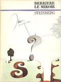 Saul Steinberg original 1966 lithograph cover for Derrière le Miroir, featuring abstract artwork with bold lines and vivid colors.
