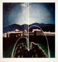 Joseph Stella Voice of the Nightingale 1964 lithograph poster print showing vibrant colors and artistic design by Stella.
