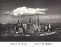 Theodore Donaldson Manhattan South Ferry 1994 offset lithograph art print, featuring cityscape and ferry scene in vibrant colors.