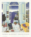 Thomas McKnight Green Studio 1994 offset lithograph interior art poster showing a serene, lush green landscape scene