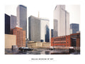 Thomas Struth Dallas Parking Lot architectural offset lithograph art poster showing urban parking scene with detailed structures.
