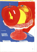 Original 1964 Tom Wesselmann lithograph art print of a fruit plate, showcasing vibrant colors and modernist style.