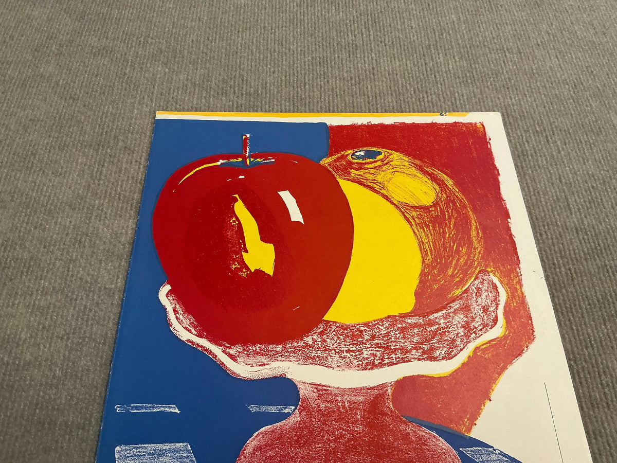 Tom Wesselmann original 1964 lithograph art print featuring a colorful fruit plate, showcasing vibrant abstract fruit imagery.