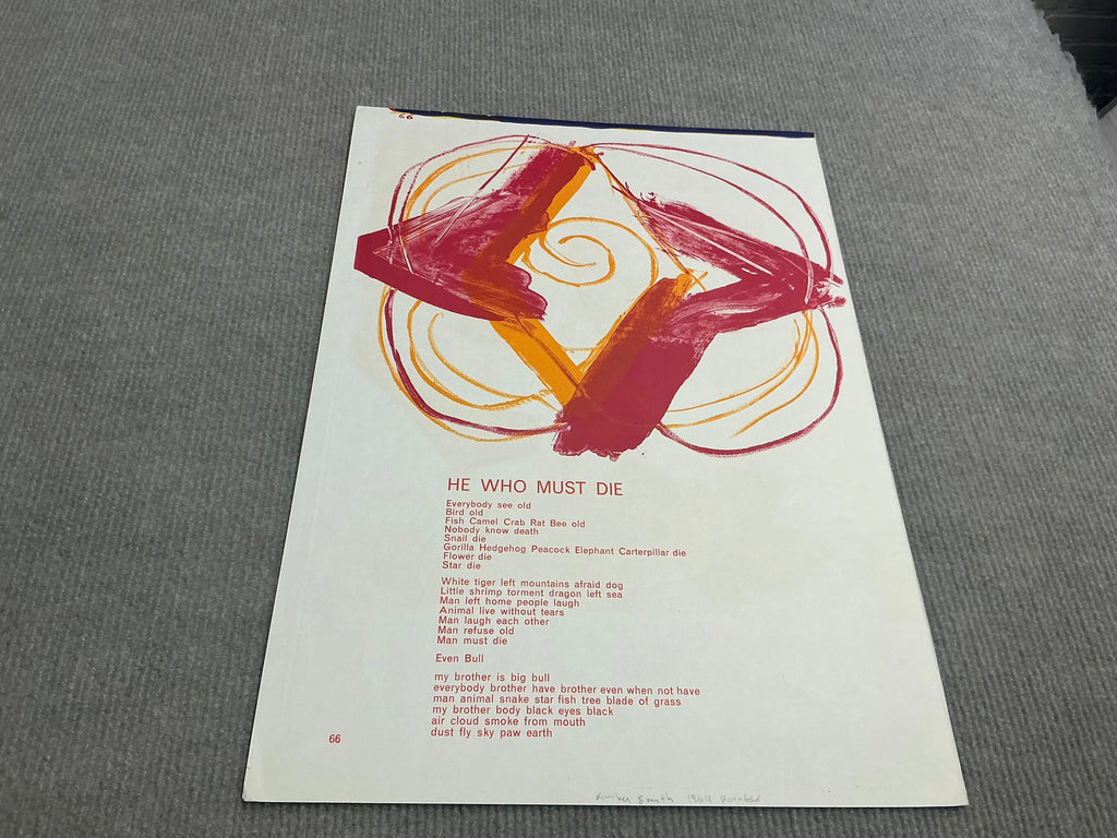 Original 1964 Tom Wesselmann lithograph art print of a colorful fruit plate by the artist.