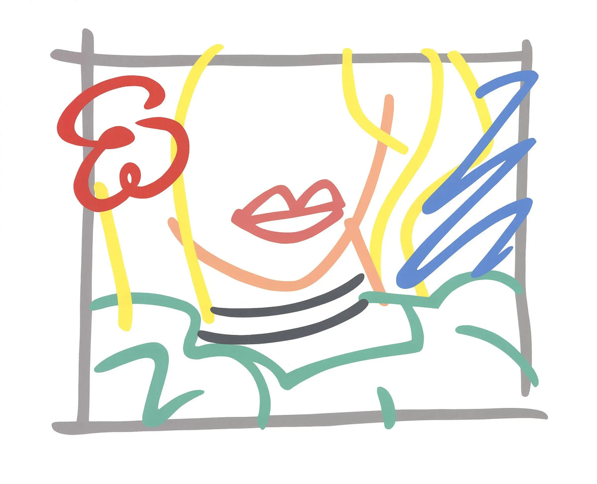 Tom Wesselmann Monica 1985 serigraph pop art exhibition poster print featuring bold, colorful artwork by the artist.