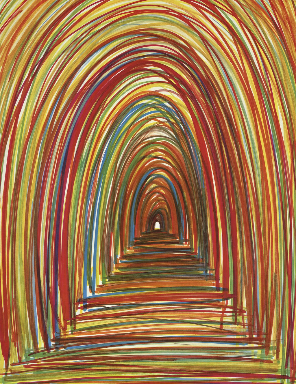 Vintage Tony Palladino 1983 Light Within offset lithograph poster featuring abstract art and muted tones.